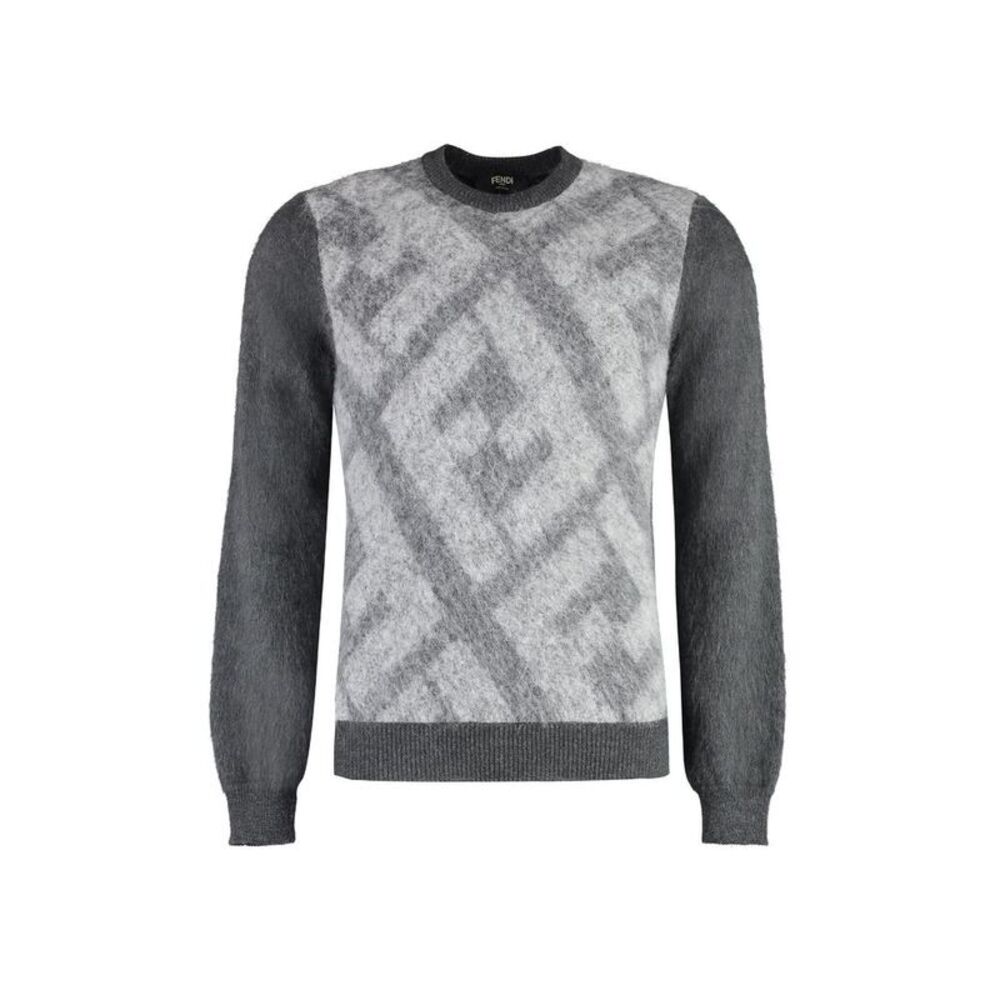 FENDI FF Logo Knit Sweater Men PRINTED Sweaters & Cardigans